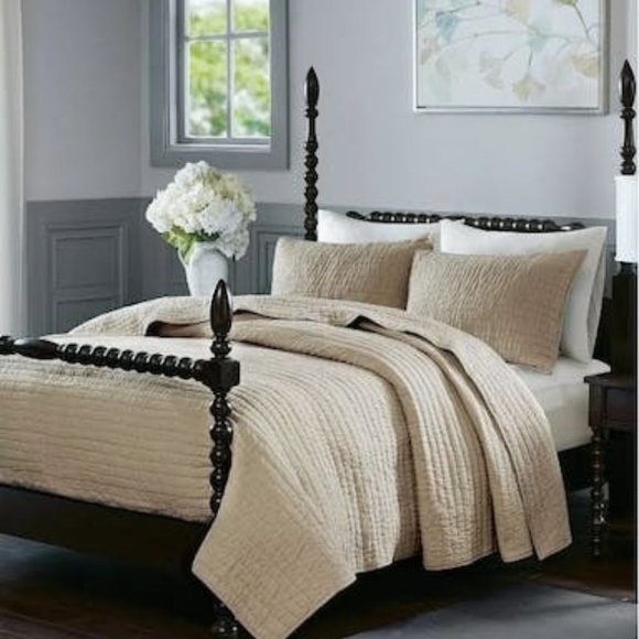 MADISON Park Signature Serene Quilted Cotton 3-PC. Coverlet Set, King - Picture 1 of 4